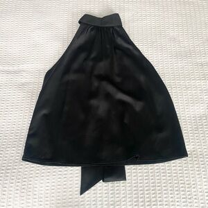 LOFT black halter tie neck top size Medium